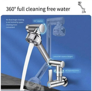 Wall Mounted Sink Faucet with 360o Flexible Stainless Steel and Stee Wal for Kitchen