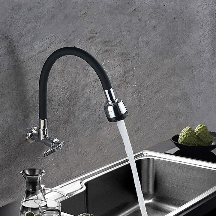 360° Rotatable Sink Faucet with 2 Outlet Modes - Silicone Material for Universal Kitchen Use