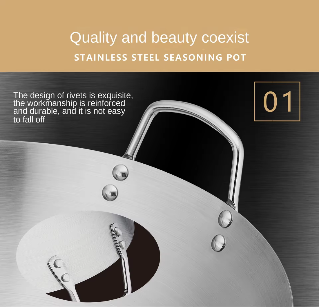 Stainless Steel Wok Raging Fire Stove Frying Pan Thickening Stainless Steel Frying Pan Cookware