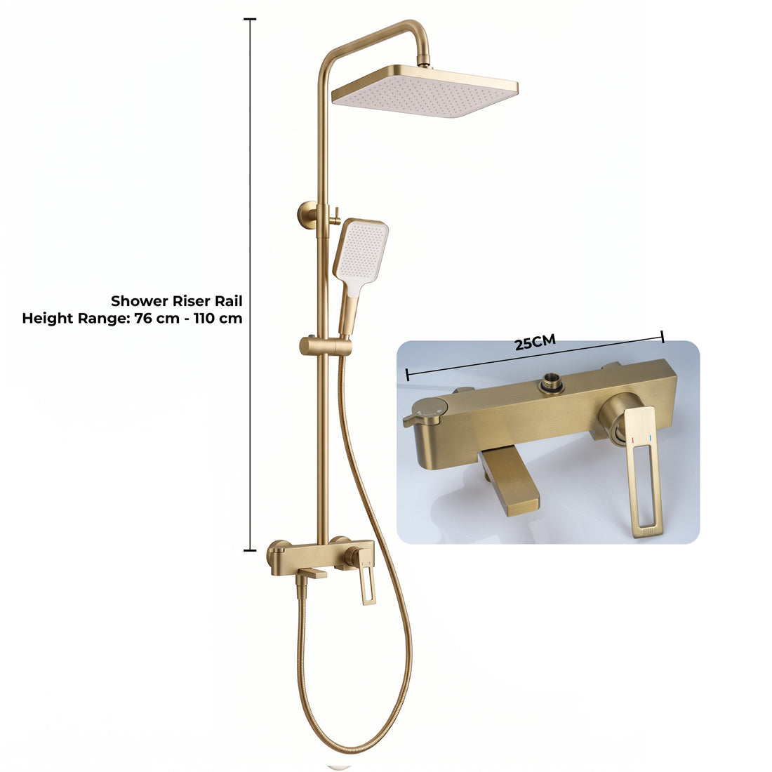 YH-001 Milk White Shower Set