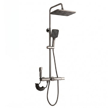 YH-002 All-copper Gunmetal Grey Shower Set