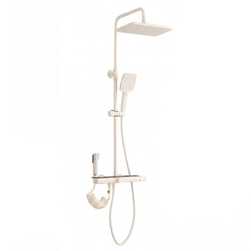 YH-003 Milky White Shower Set, All-Copper Household Pressurized Shower Head